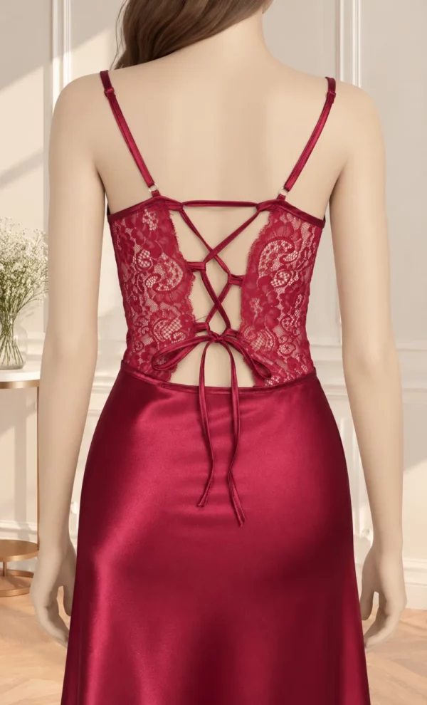 nuisette-dentelle-dos-lacets-rouge