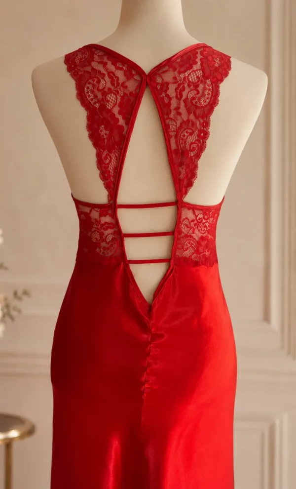 robe-soie-dentelle-rouge-dos-nu
